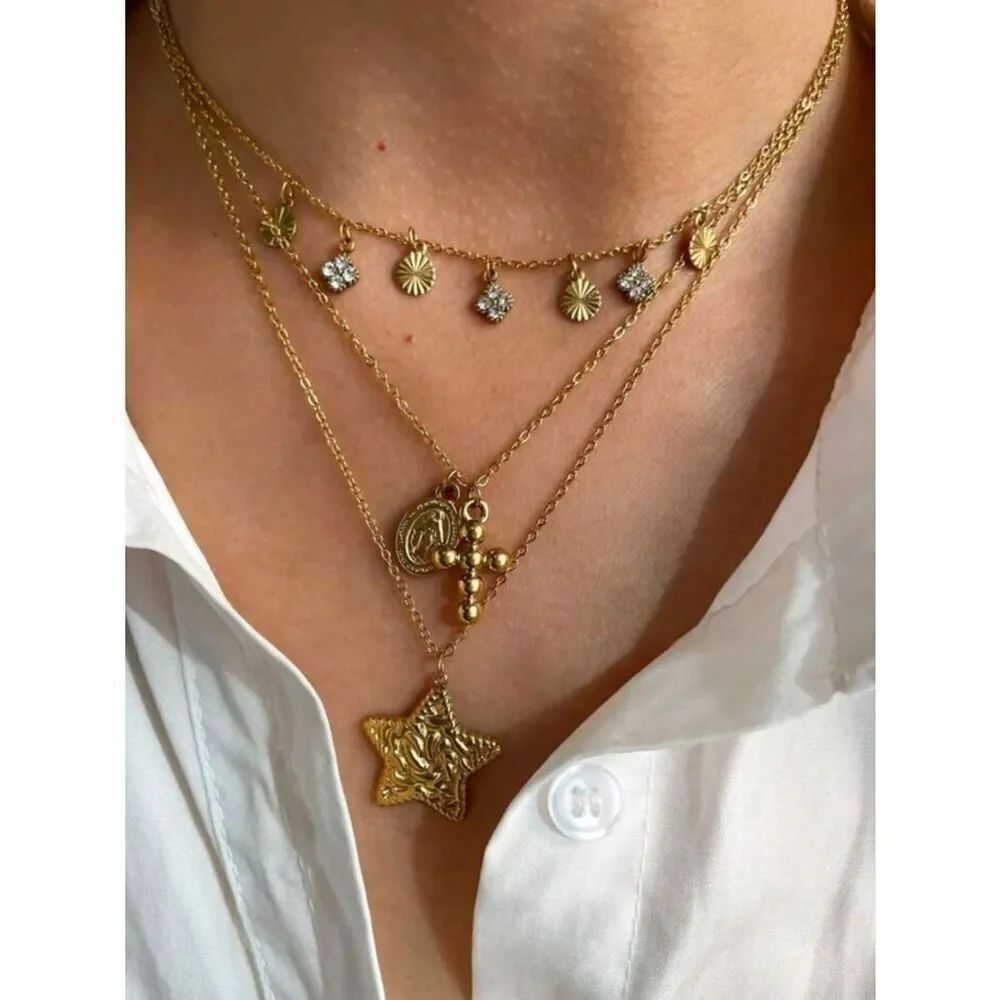 Diamond flower necklaceโN2042